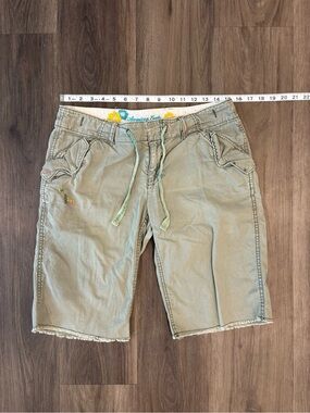 American Eagle Outfitters Khaki Drawstring Women’s Shorts - Light Olive